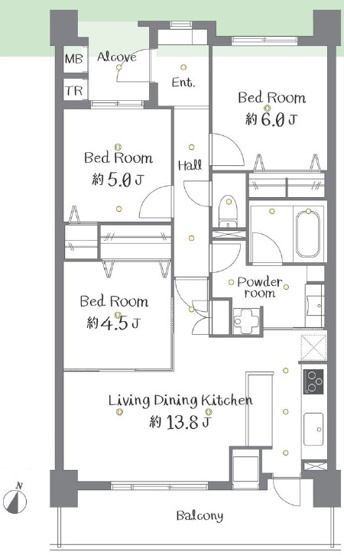 【間取り】 | D‘レスティア金沢八景アクオ | 70.46㎡の3LDK。