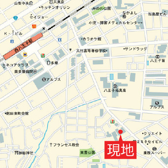 祝：成約済み　ヴィルヌーブ西八王子　八王子市　中古マンションの地図|～仲介手数料無料☆八王子ひなた不動産～ヴィルヌーブ西八王子