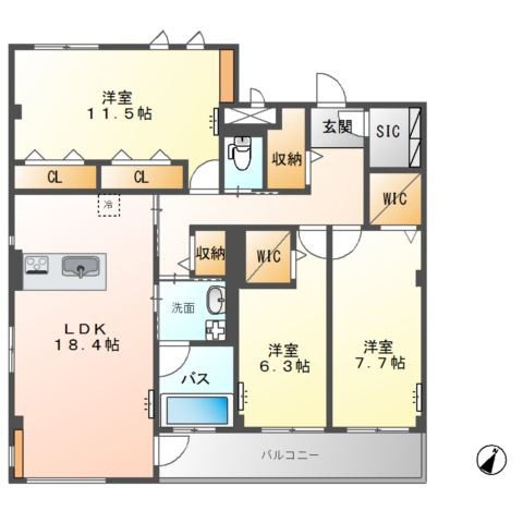 Moon stone（ムーン　ストーン）の間取り