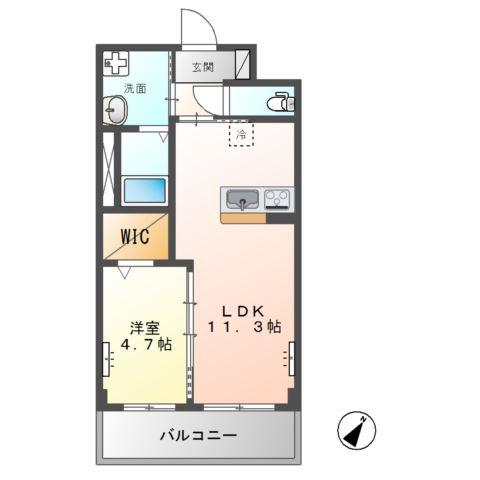 Moon stone（ムーン　ストーン）の間取り