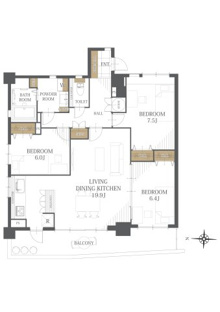 【間取り】優渾船場 