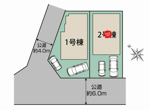 【区画図】 | 【仲介手数料０円】中郡二宮町二宮　新築一戸建て　1号棟　全2棟 | 中郡二宮町二宮　新築一戸建て　全2棟