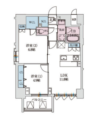 【間取り】 | スプランディッド上本町WEST