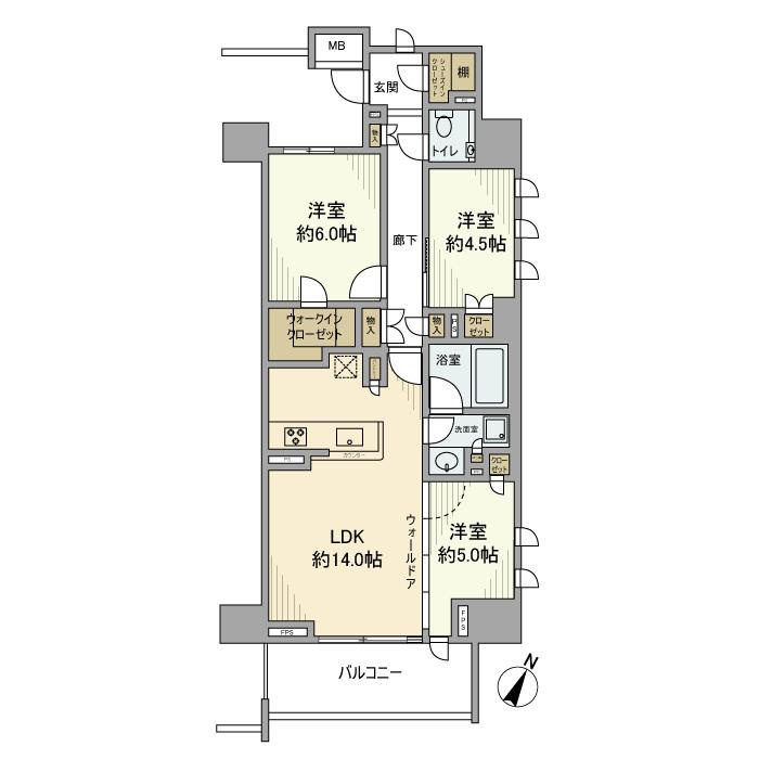 プレミスト浦和仲町の間取り