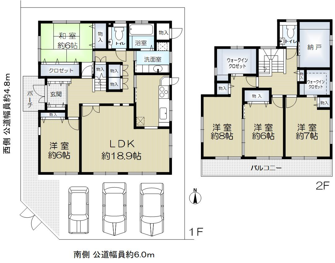 茨木市白川２丁目一戸建の間取り|建物面積：１５２．１６㎡（約４６坪）の５SLDKです。