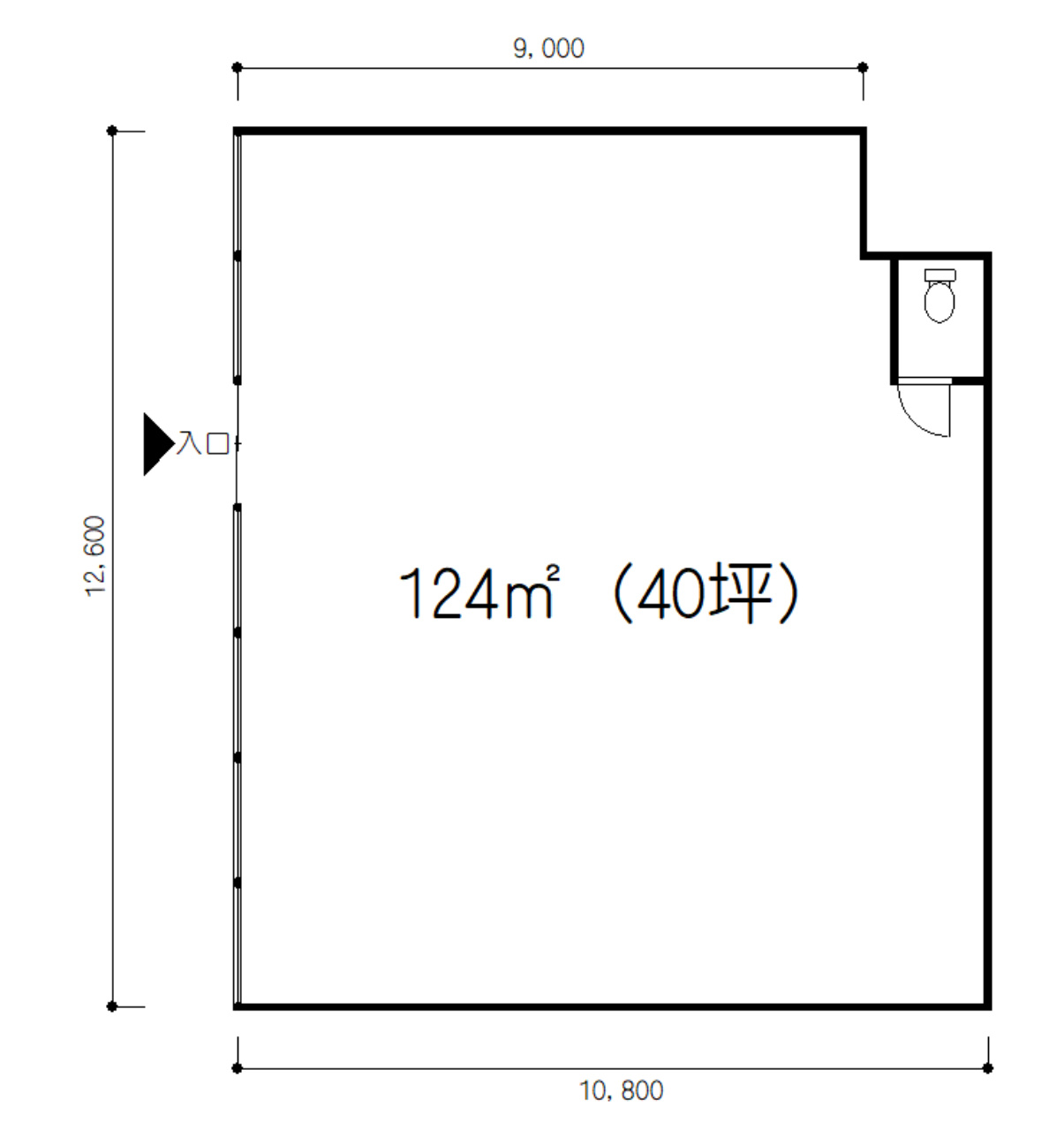 芦野5丁目15　貸店舗の間取り