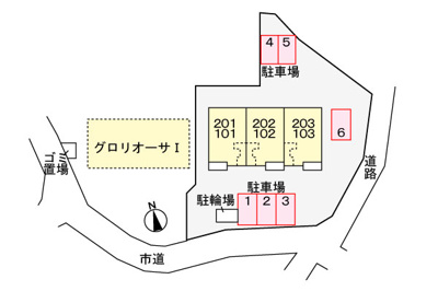 【区画図】 | ヘリオトロープ | 駐車場