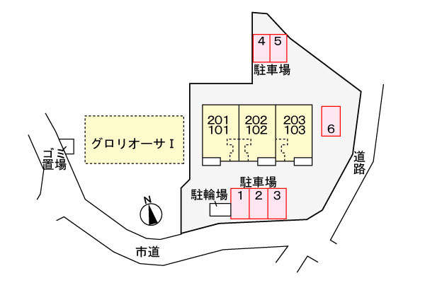 【区画図】 | ヘリオトロープ | 駐車場