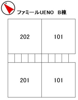 【区画図】 | ファミールウエノB