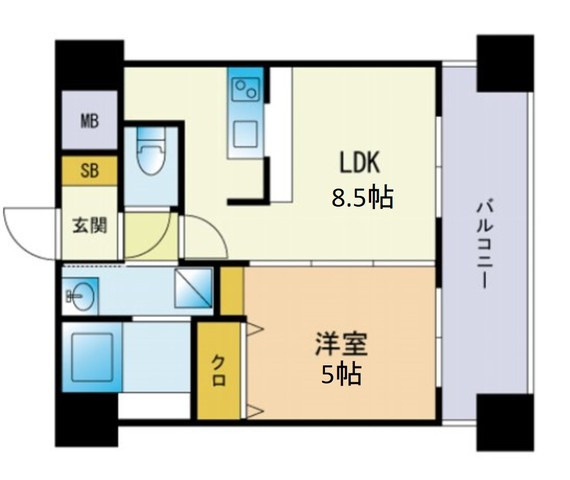 ラルジュエル博多の間取り