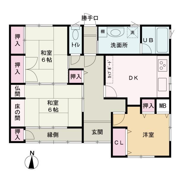 貴志川町岸宮　中古戸建の間取り