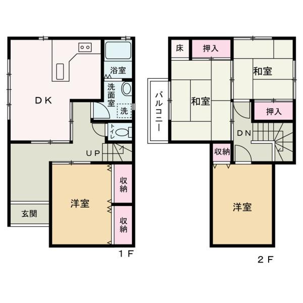 和歌山市木ノ本　中古戸建の間取り