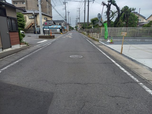 水戸市姫子　1期の前面道路含む現地写真|前面道路含む現地写真です