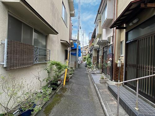 上京区紙屋川町 土地の前面道路含む現地写真