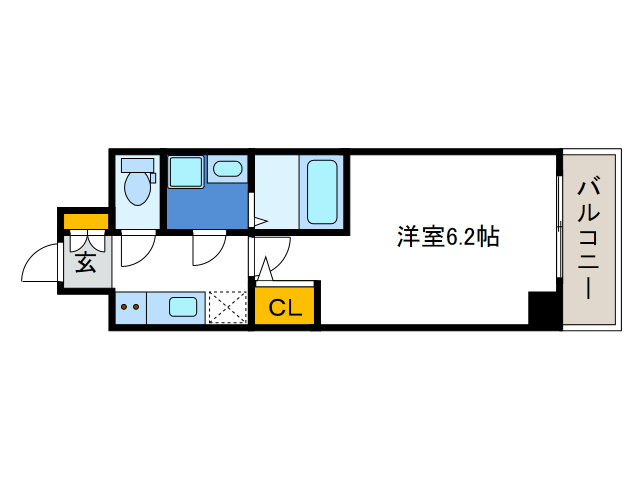 S-RESIDENCE南堀江の間取り