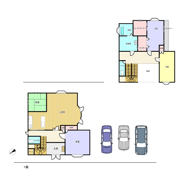 七栄　中古戸建の間取り