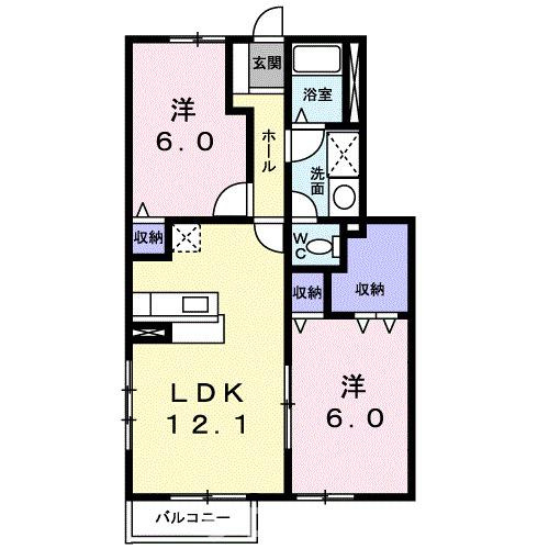 フォレストパークＢの間取り