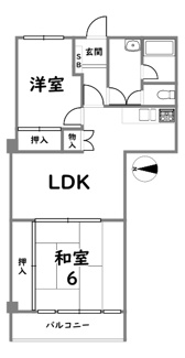 【間取り】 | 賀陽コーポラス | 《現況間取り》