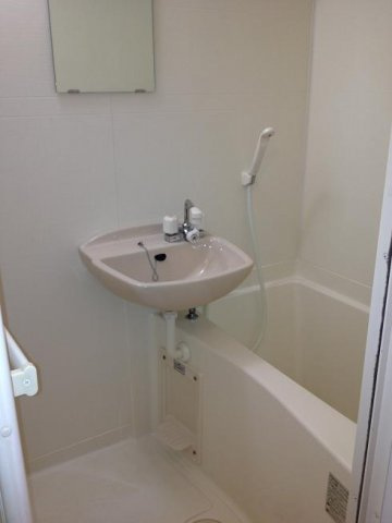 さいたま市桜区大字上大久保の賃貸マンションの洗面所|きれいなお風呂です