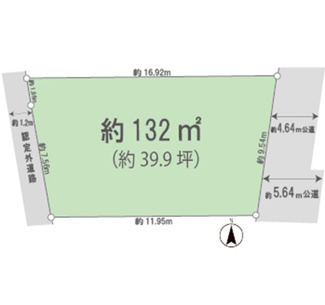 【土地図】 | 弊社売主物件 昭島市田中1丁目　売地　【全1区画】