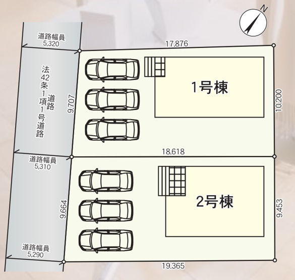 【区画図】 | 美里町白石第１　クレイドルガーデン　新築戸建　全２棟　１号棟