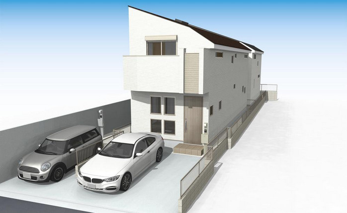 練馬区東大泉7丁目　住環境良好　土地30坪超戸建　の外観パース