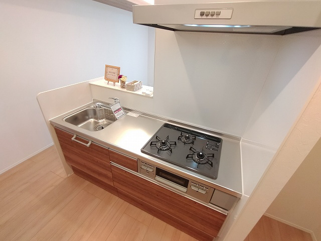 神戸市兵庫区兵庫町１丁目のアパートのキッチン|システムキッチン（ガス３口）