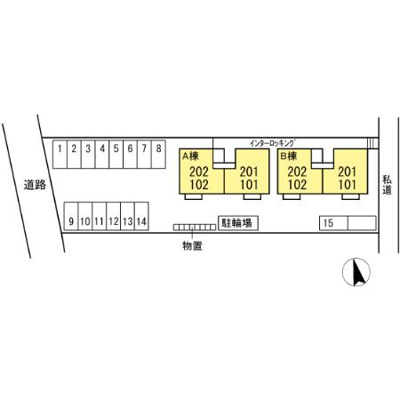 【区画図】 | プチ・ヴィラージュ Ｂ
