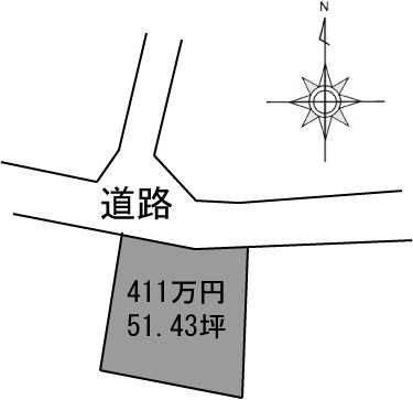 北内町3丁目　売土地の区画図