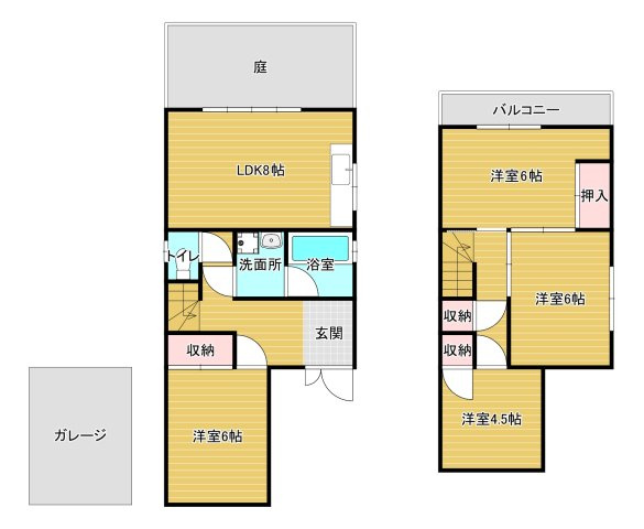 深阪貸家の間取り