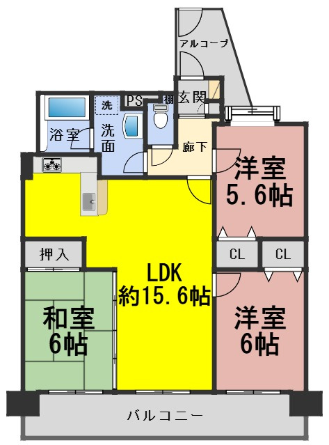 ６５２５３　テラスノバ穂積の間取り