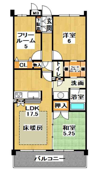 デュオプレステージフォンテーヌ宝殿　JR「宝殿駅」徒歩5分の間取り