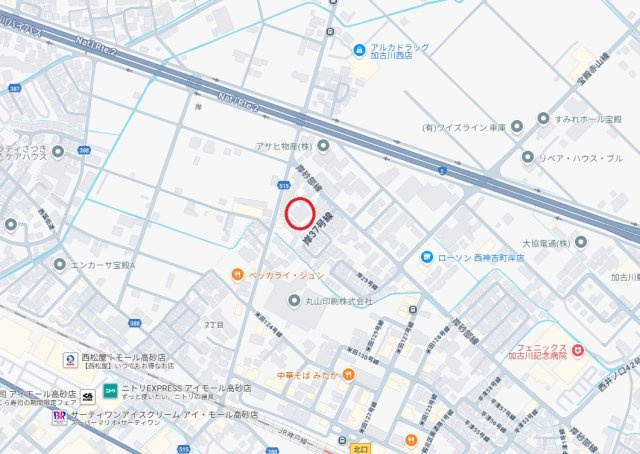 デュオプレステージフォンテーヌ宝殿　JR「宝殿駅」徒歩5分の地図