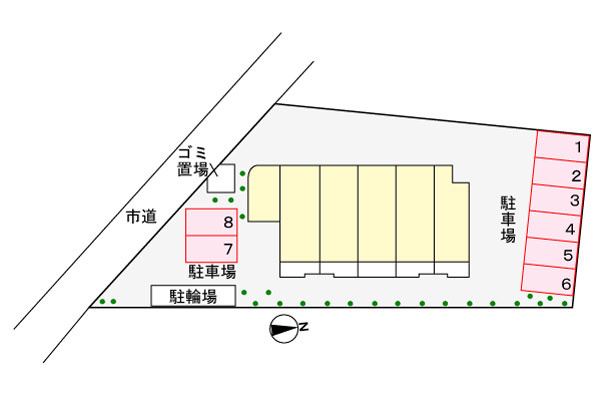 レフィナードＥの区画図