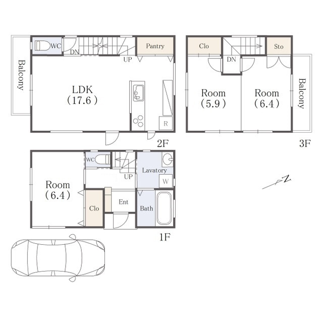ヴィレッタの杜　仁川百合野町Ｃの参考プラン