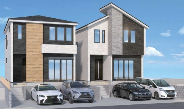 【仲介手数料無料】所沢市中新井9期全2棟1号棟　所沢市の新築住宅なら西武ハウジングの外観パース