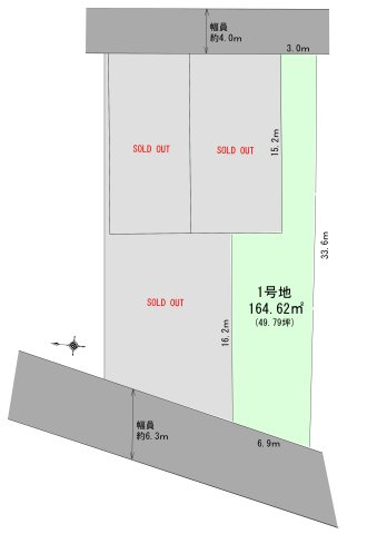 ヴィレッタの杜　松園町Aの土地図