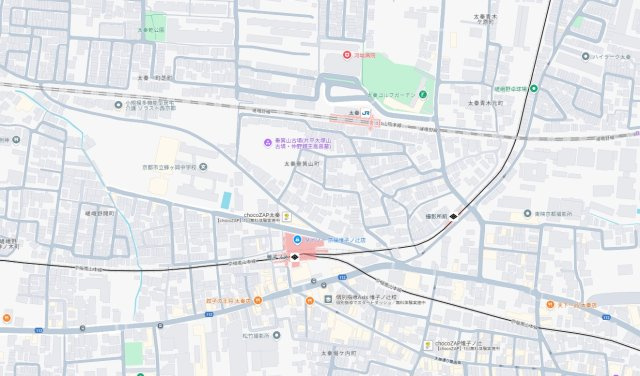 京都市右京区太秦上ノ段町　第2期　新築一戸建ての地図