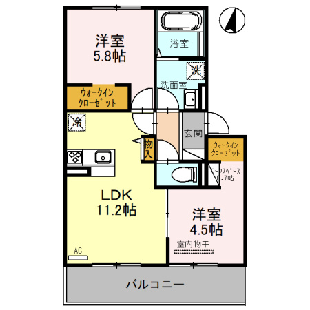 セジュール南耳原の間取り