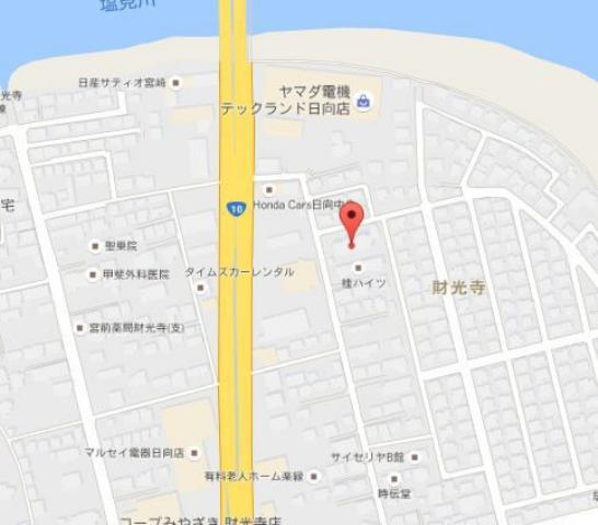 長江ハイツの地図