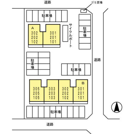 ヴィラはるかぜＡの区画図