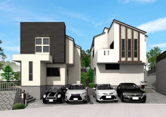 ヴィレッタの杜 苦楽園六番町Ａの外観パース