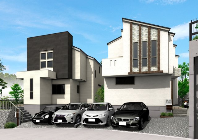 ヴィレッタの杜 苦楽園六番町Ａの外観パース