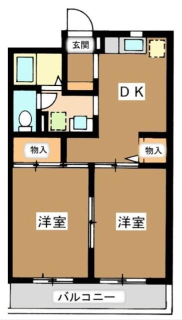 パルデンス綱島Ｃ棟の間取り