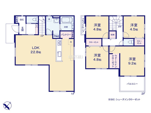 【間取り】 | 新築戸建／ふじみ野市元福岡１丁目（全2棟）