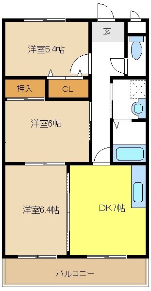 レイクアベニュー白鳥の間取り
