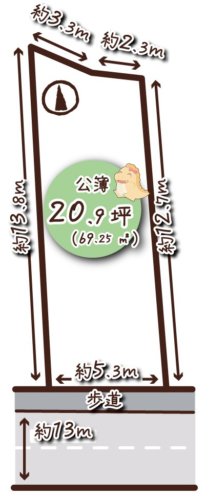 深草東伊達町の区画図