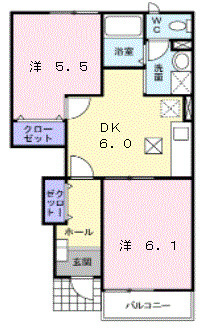 Ｋ・ＳハイツＣ棟の間取り|間取図