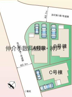 【区画図】 | 神戸市垂水区南多聞台3丁目　新築戸建A号棟　仲介手数料無料！ | 垂水区南多聞台3　新築A号棟　仲介手数料無料！