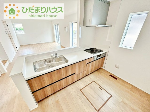 【キッチン】 | 守谷市けやき台2丁目24-1期　新築戸建　1号棟 | 料理をしながらでも、ご家族との会話を楽しめる対面式キッチン♪